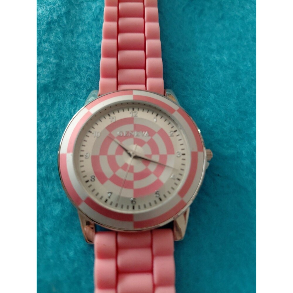 Geneva Light Pink Retro Back Womens Watch
